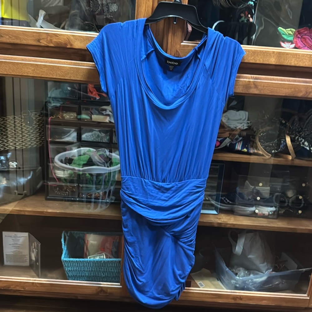 Royal blue  Bebe Knit Dress Blue extra  Small